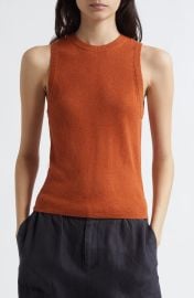 Vince Rib Cashmere Silk Tank in Dark Dust Ember at Nordstrom Rack