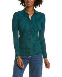 Vince Ribbed Collar Top Shop Premium Outlets at Shop Simon