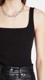 Vince Ribbed Square Neck Tank at Shopbop