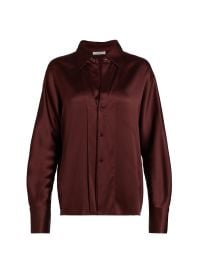 Vince Satin Button Front Shirt at Saks Fifth Avenue