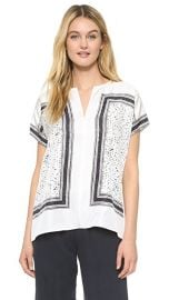 Vince Scarf Print Blouse at Shopbop