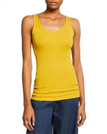 Vince Scoop-Neck Rib-Knit Tank at Neiman Marcus