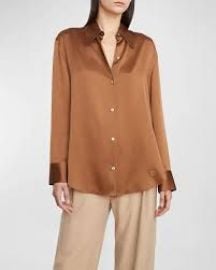 Vince Shaped Collar Long Sleeve Blouse at Vince