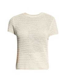 Vince Short-Sleeve Cotton Crochet Top at Neiman Marcus