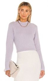 Vince Shrunken Mock Neck Cashmere Sweater in French Lilac from Revolve com at Revolve