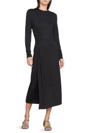 Vince Side Twist Long Sleeve Knit Midi Dress at Nordstrom