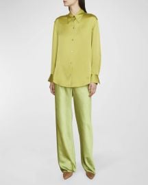 Vince Silk Button Up Blouse at Neiman Marcus