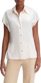 Vince Silk Cap Sleeve Ruched Back Blouse in Chiffon at Nordstrom