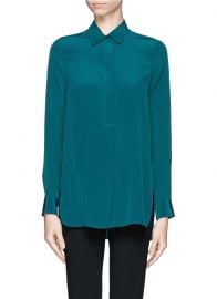 Vince Silk Half Placket Blouse at Lane Crawford