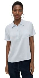 Vince Silk Polo Sky Mist XXS at Shopbop