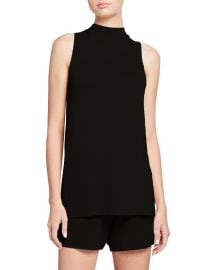 Vince Sleeveless Funnel-Neck Tunic at Neiman Marcus