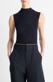 Vince Sleeveless Mock Neck Wool Blend Knit Top at Nordstrom