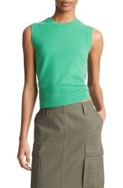 Vince Sleeveless Wool Cashmere Blend Sweater in Dark Parakeet at Nordstrom