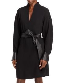 Vince Split Neck Dress Bloomingdales at Bloomingdales