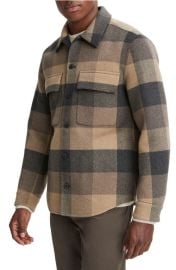 Vince Splittable CheckWool Blend Button-Up Shirt Jacket at Nordstrom