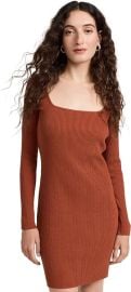 Vince Square Neck Mini Dress in Rust Amber at Amazon