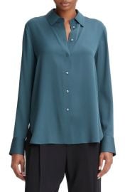 Vince Stretch Silk Blouse at Nordstrom