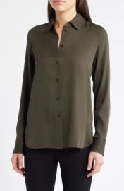 Vince Stretch Silk Blouse at Nordstrom