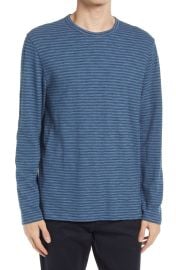 Vince Stripe Long Sleeve Slub T-Shirt at Nordstrom