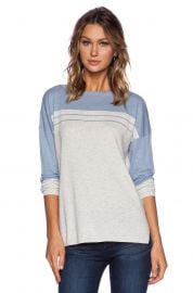 Vince Stripe Yoke Sweater at Revolve