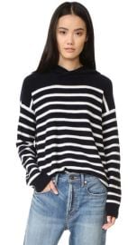 Vince Striped Cashmere Hoodie at Shopbop