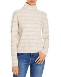 Vince Striped Cashmere Turtleneck Sweater Women - Bloomingdale s at Bloomingdales