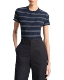 Vince Striped Short Sleeve Crewneck Tee Bloomingdales at Bloomingdales