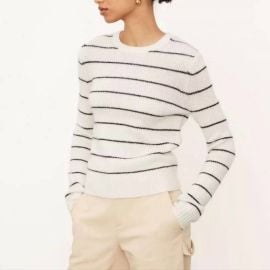 Vince Sweaters Vince Cashmere Striped Fitted Crew Neck Poshmark at Poshmark