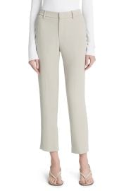 Vince Tailored Straight Leg Crepe Pants in Sepia at Nordstrom