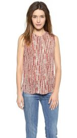 Vince Tribal Dot Silk Blouse at Shopbop