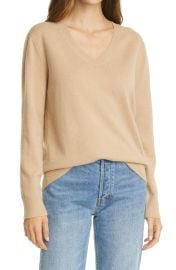 Vince Weekend V-Neck Cashmere Sweater in Coastal at Nordstrom