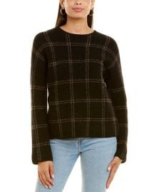 Vince Windowpane Plaid Wool amp Alpaca-blend Pullover at Shop Simon