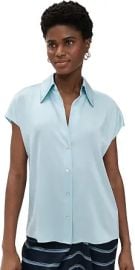 Vince Women's Cap Sleeve Ruched Back Blouse at Amazon