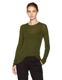 Vince Women s Rib L s Crew at Amazon