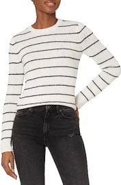 Vince Women39s Cashmere Striped Fitted Crew Neck at Womens Clothing store at Amazon