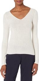 Vince Women39s Featherweight Cashmere Slim Rib V-Neck at Amazon Womens Clothing store at Amazon