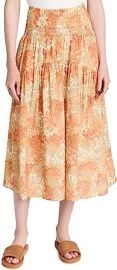 Vince Women39s Garden Smocked Skirt at Womens Clothing store at Amazon