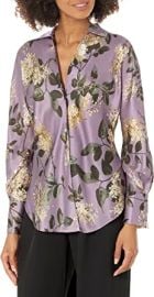 Vince Women39s Lilac Bias LS Blouse at Womens Clothing store at Amazon