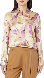 Vince Women39s Nouveau Magnolia LS Relaxed Shirt at Womens Clothing store at Amazon