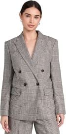 Vince Womenx27s Plaid Double Breasted Blazer at Womens Clothing store at Amazon