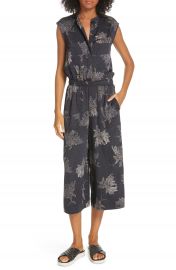 Vince Woodblock Floral Sleeveless Jumpsuit   Nordstrom at Nordstrom