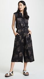 Vince Woodblock Floral Sleeveless Jumpsuit at Shopbop