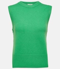 Vince Wool Blend Crew Neck Shell in Dark Parakeet at Mytheresa