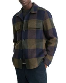 Vince Wool Nylon Splittable Plaid Shirt Jacket Bloomingdales at Bloomingdales