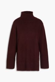 Vince Wool and cashmere blend turtleneck sweater in Burgundy at The Outnet