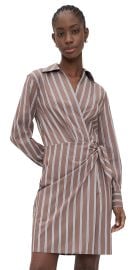 Vince Wrap Dress Brown Multi XL at Shopbop