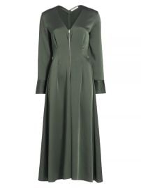 Vince Zipper Front Long Sleeve Dress at Saks Fifth Avenue