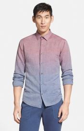 Vince and39Sunset Degradeand39 Trim Fit Sport Shirt at Nordstrom