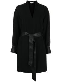 Vince belted-waist V-neck Dress - at Farfetch