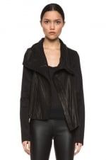 Vince leather shawl jacket at Forward by Elyse Walker